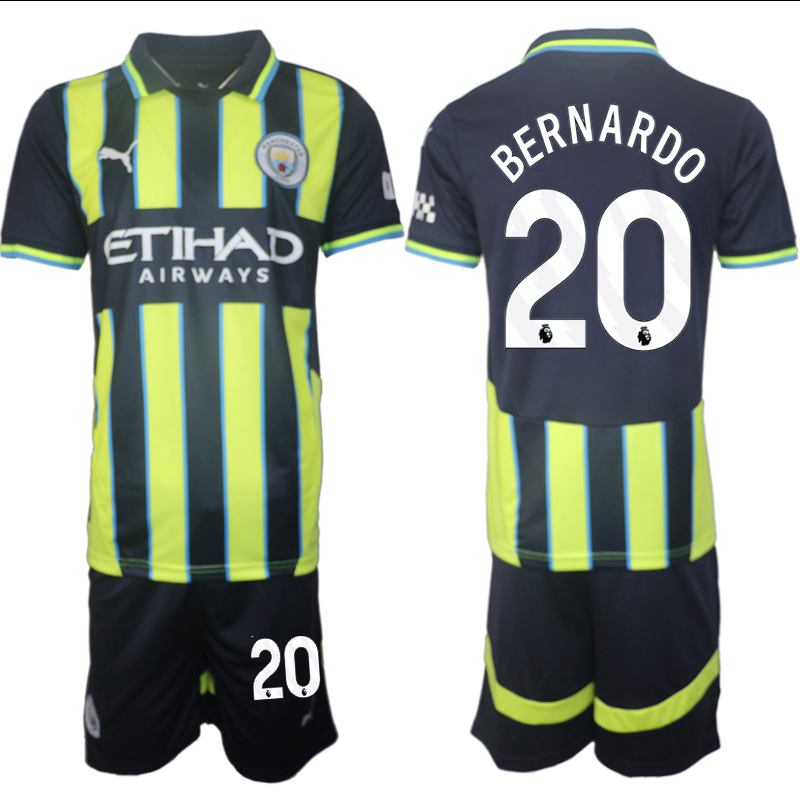Men 2024-2025 Club Manchester City away black green #20 Soccer Jersey->manchester city jersey->Soccer Club Jersey